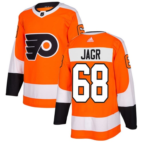 Adidas Flyers #68 Jaromir Jagr Orange Home Authentic Stitched NHL Jersey - Click Image to Close